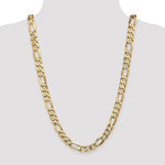 Afbeelding in Gallery-weergave laden, 14K Yellow Gold 10mm Flat Figaro Bracelet Anklet Choker Necklace Pendant Chain
