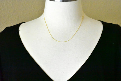 14k yellow gold 0.80mm diamond cut cable bracelet anklet choker necklace chain lobster clasp