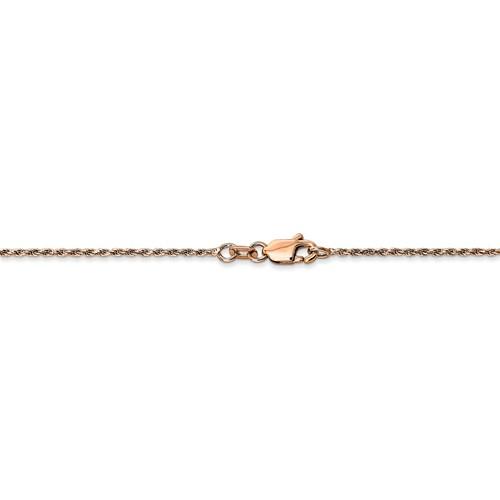 14k rose gold 1mm diamond cut rope bracelet anklet choker necklace pendant chain