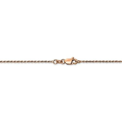 14k rose gold 1mm diamond cut rope bracelet anklet choker necklace pendant chain