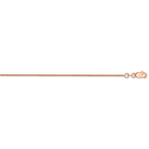 14k rose gold 1mm spiga wheat bracelet anklet choker necklace pendant chain