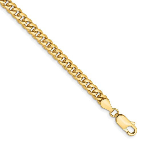 14k yellow gold 4.25mm miami cuban link bracelet anklet choker necklace pendant chain