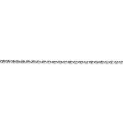 14k white gold 1.5mm diamond cut rope bracelet anklet choker necklace pendant chain
