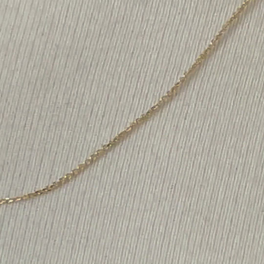 14K Yellow Gold 0.80mm Diamond Cut Cable Layering Bracelet Anklet Choker Necklace Pendant Chain