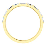 Kép betöltése a galériamegjelenítőbe: Platinum 14k Yellow White Rose Gold 1/4 CTW Diamond Baguette Wedding Anniversary Band Ring
