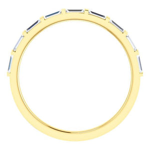 Platinum 14k Yellow White Rose Gold 1/4 CTW Diamond Baguette Wedding Anniversary Band Ring