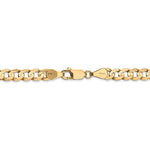 Load image into Gallery viewer, 14K Yellow Gold 5.25mm Open Concave Curb Bracelet Anklet Choker Necklace Pendant Chain
