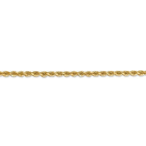 14k solid yellow gold 2.75mm diamond cut rope bracelet anklet choker necklace pendant chain