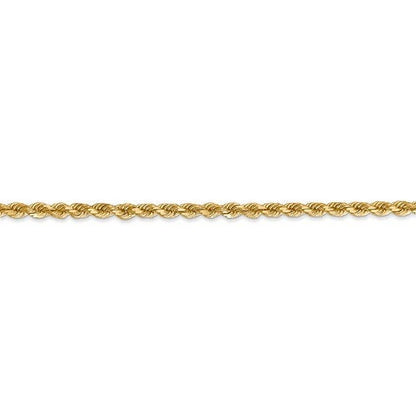 14k solid yellow gold 2.75mm diamond cut rope bracelet anklet choker necklace pendant chain
