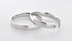 Load image into Gallery viewer, 14k White Gold Round Square Tube Hoop Earrings 39mm x 7mm
