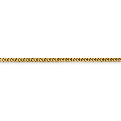 14K Yellow Gold 2.3mm Franco Bracelet Anklet Choker Necklace Pendant Chain