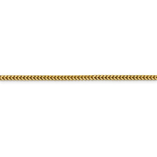 14k yellow gold 2.3mm franco bracelet anklet choker necklace pendant chain