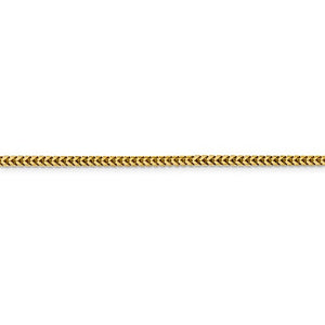 14K Yellow Gold 2.3mm Franco Bracelet Anklet Choker Necklace Pendant Chain