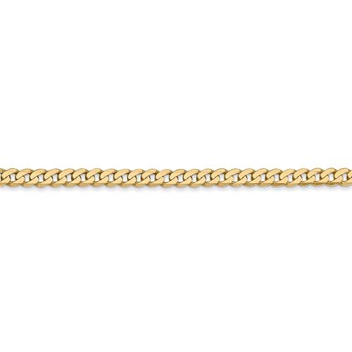 14k yellow gold 2.9mm beveled curb link bracelet anklet choker necklace pendant chain