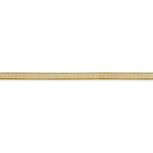 14k yellow gold 3mm silky herringbone bracelet anklet choker necklace pendant chain