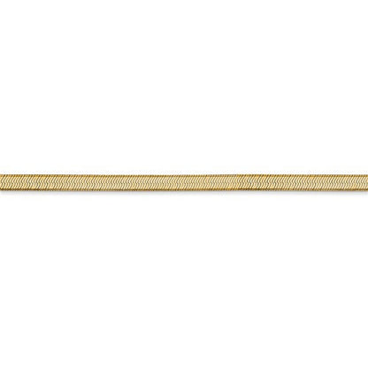 14k yellow gold 3mm silky herringbone bracelet anklet choker necklace pendant chain