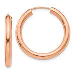 Load image into Gallery viewer, 14k Rose Gold Classic Endless Round Hoop Earrings 24mm x 2.75mm
