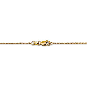 14K Yellow Gold Diamond Cut 1mm Spiga Wheat Bracelet Anklet Choker Necklace Pendant Chain