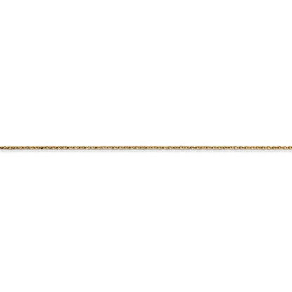 14k yellow gold 0.80mm diamond cut cable layering bracelet anklet choker necklace pendant chain