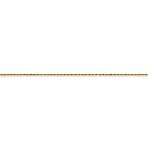 14K Yellow Gold 0.80mm Diamond Cut Cable Layering Bracelet Anklet Choker Necklace Pendant Chain