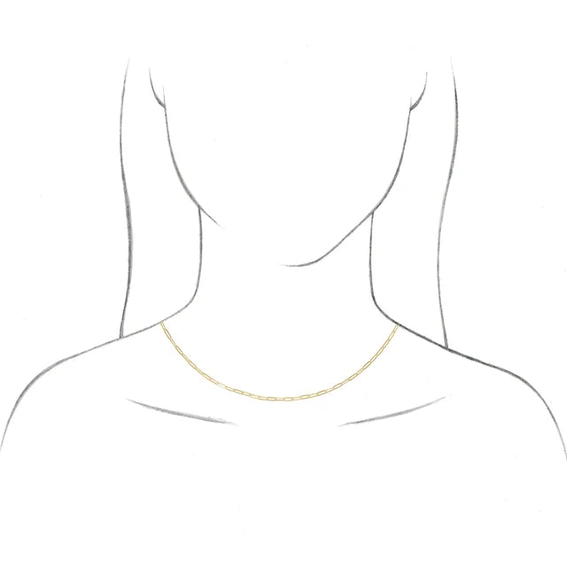 14k yellow rose white gold sterling silver 1.95mm elongated paper clip link bracelet anklet choker necklace pendant chain
