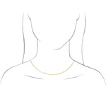 Carica l&#39;immagine nel visualizzatore di Gallery, 14K Yellow Rose White Gold Sterling Silver 1.95mm Elongated Paper Clip Link Bracelet Anklet Choker Necklace Pendant Chain
