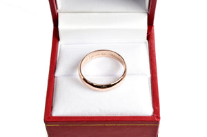 14k Rose Gold 4mm Wedding Anniversary Promise Ring Band Half Round Light