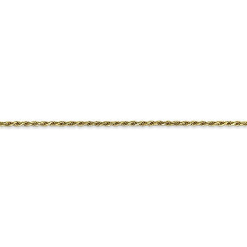 10k yellow gold 1.3mm diamond cut rope bracelet ankle choker pendant necklace chain