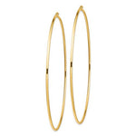 Load image into Gallery viewer, 14K Yellow Gold 3.42 inch Diameter Extra Large Giant Gigantic Round Classic Hoop Earrings 87mm x 2mm Lightweight

