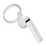 Load image into Gallery viewer, Engravable Sterling Silver Whistle Key Holder Ring Personalized Engraved Monogram
