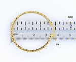 Załaduj obraz do przeglądarki galerii, 14k Yellow Gold Diamond Cut Round Hoop Earrings 37mm x 2.5mm
