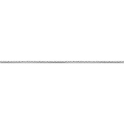 14k white gold 1mm octagonal snake bracelet anklet choker necklace pendant chain