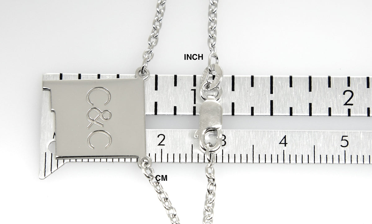 14k gold or sterling silver new mexico nm state name necklace personalized monogram