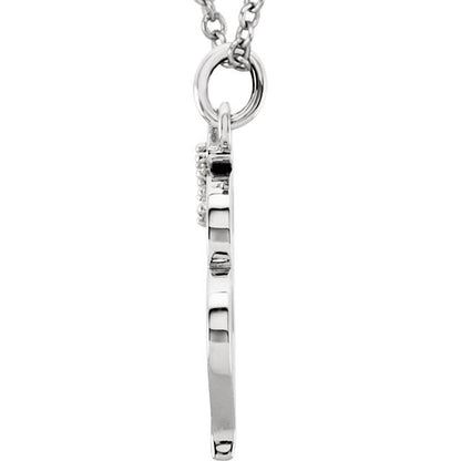 14k yellow rose white gold .025 ctw diamond tiny petite lowercase letter m initial alphabet pendant charm necklace