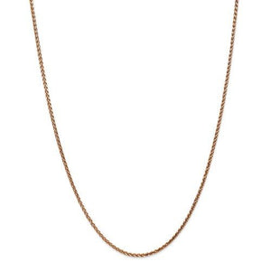 14k Rose Gold 1.8mm Diamond Cut Spiga Wheat Bracelet Anklet Necklace Choker Pendant Chain