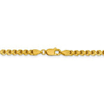 Load image into Gallery viewer, 14K Yellow Gold 3.60mm Round Box Bracelet Anklet Choker Necklace Pendant Chain Lobster Clasp
