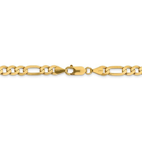 14k yellow gold 6.25mm flat figaro bracelet anklet choker necklace pendant chain