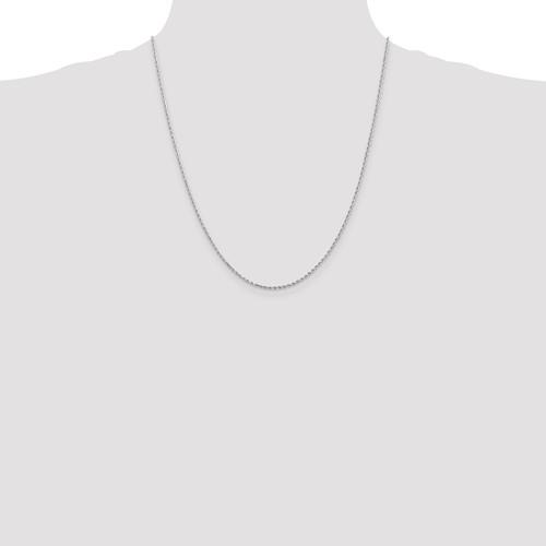 14k white gold 1.5mm diamond cut rope bracelet anklet choker necklace pendant chain