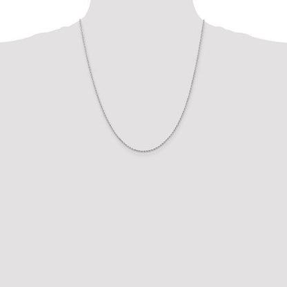 14k white gold 1.5mm diamond cut rope bracelet anklet choker necklace pendant chain