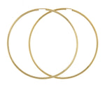 Lade das Bild in den Galerie-Viewer, 14k Yellow Gold Extra Large Classic Endless Hoop Earrings 72mm x 2mm
