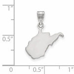 Afbeelding in Gallery-weergave laden, 14K Gold or Sterling Silver West Virginia WV State Map Pendant Charm Personalized Monogram

