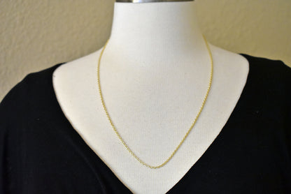 14k yellow gold 2mm round open link cable bracelet anklet choker necklace pendant chain