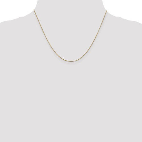 14k yellow gold 0.65mm classic round snake bracelet anklet necklace pendant chain
