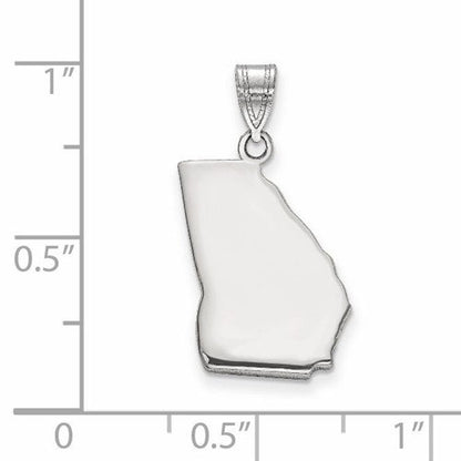 14k gold or sterling silver georgia ga state map pendant charm personalized monogram