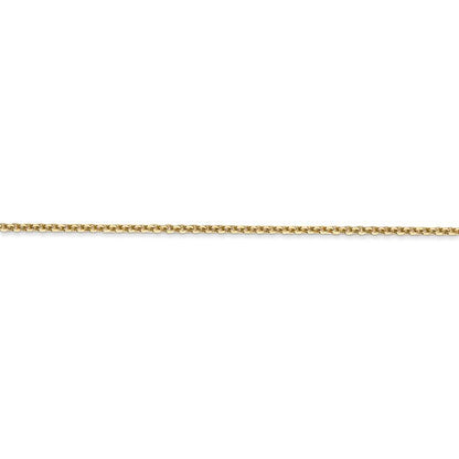 14k yellow gold 1.45mm diamond cut cable bracelet anklet choker necklace pendant chain