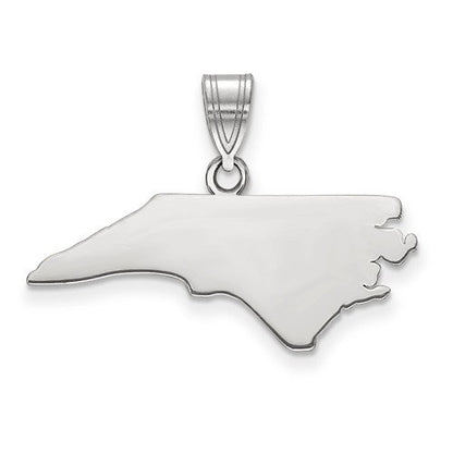 14k gold or sterling silver north carolina nc state map pendant charm personalized monogram