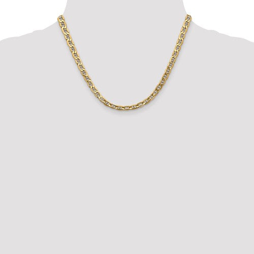 14k yellow gold 5.85mm anchor bracelet anklet choker necklace pendant chain