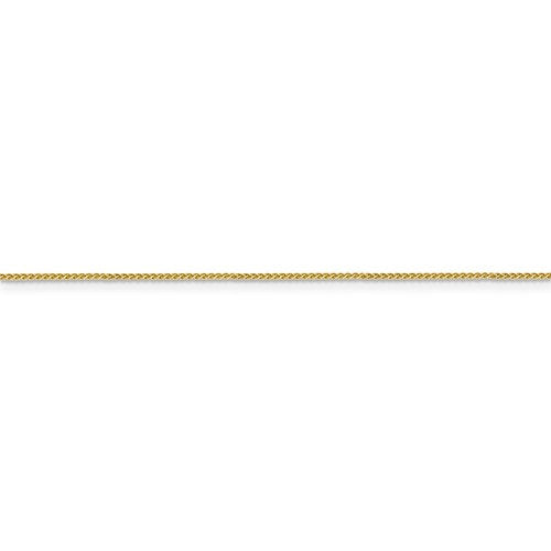 10k yellow gold 0.80mm polished spiga bracelet anklet choker necklace pendant chain