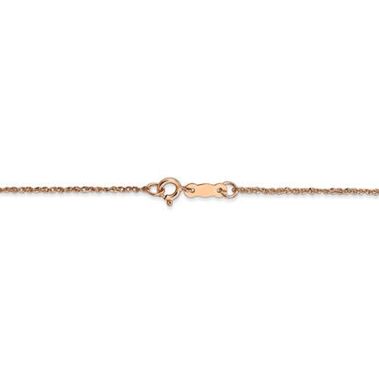 14k rose gold 1.10mm rope bracelet anklet choker necklace pendant chain
