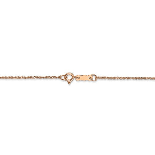 14k rose gold 1.10mm rope bracelet anklet choker necklace pendant chain